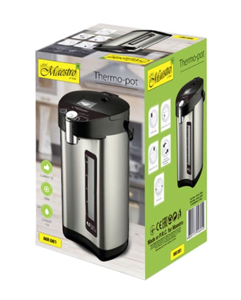 Feel-Maestro MR-081 thermo-pot 4.5 L Silver, Black_6