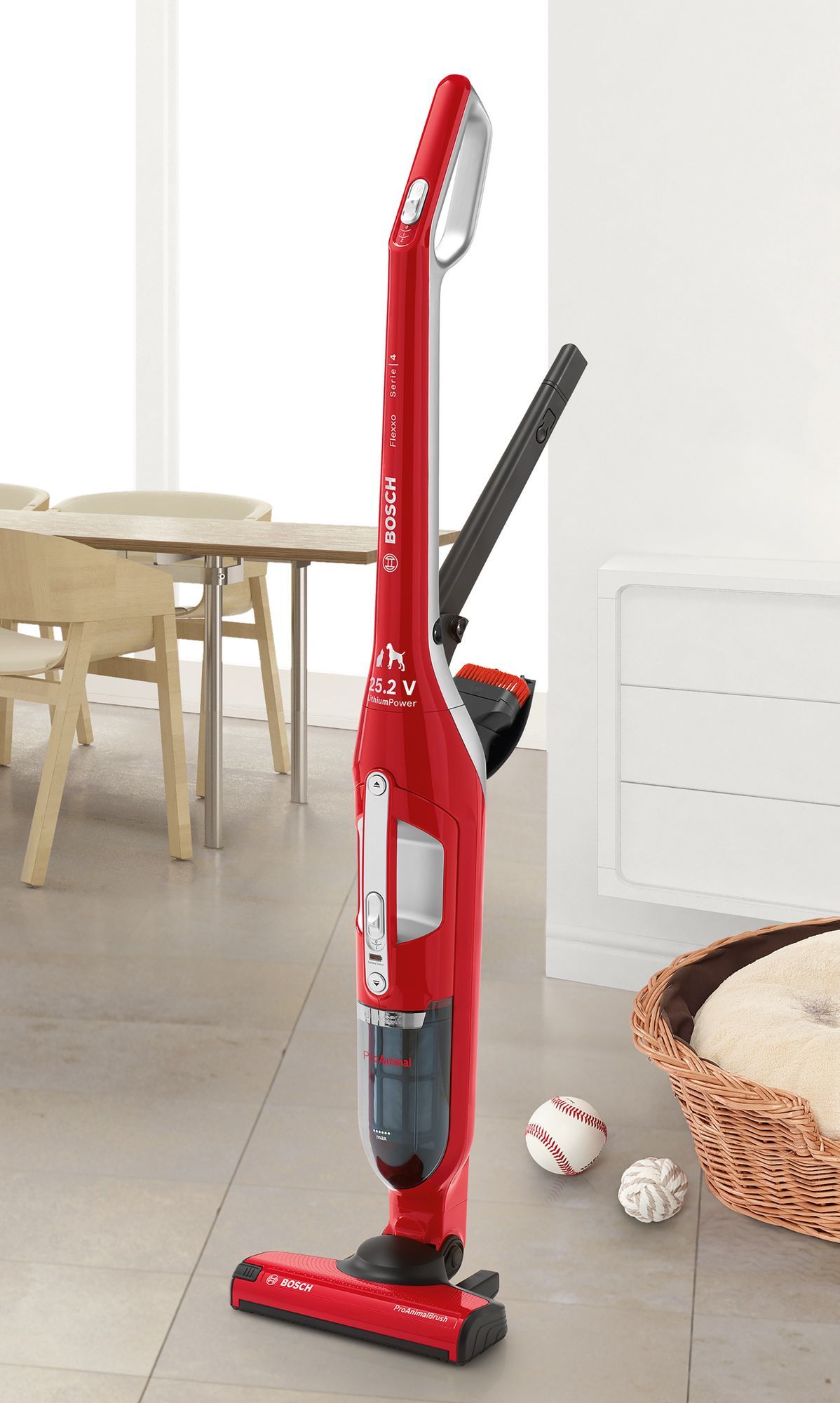 Bosch Serie 4 BBH3ZOO25 stick vacuum/electric broom Bagless Red 0.4 L_5