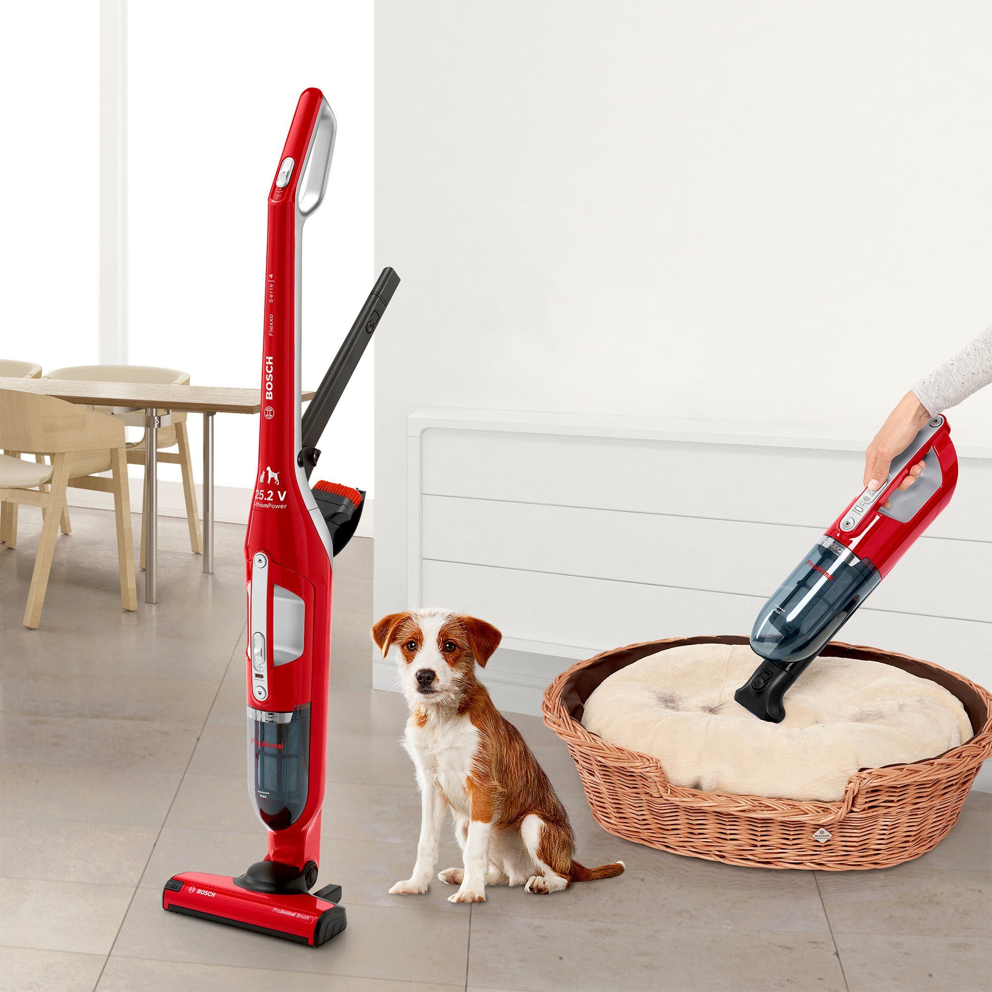 Bosch Serie 4 BBH3ZOO25 stick vacuum/electric broom Bagless Red 0.4 L_6