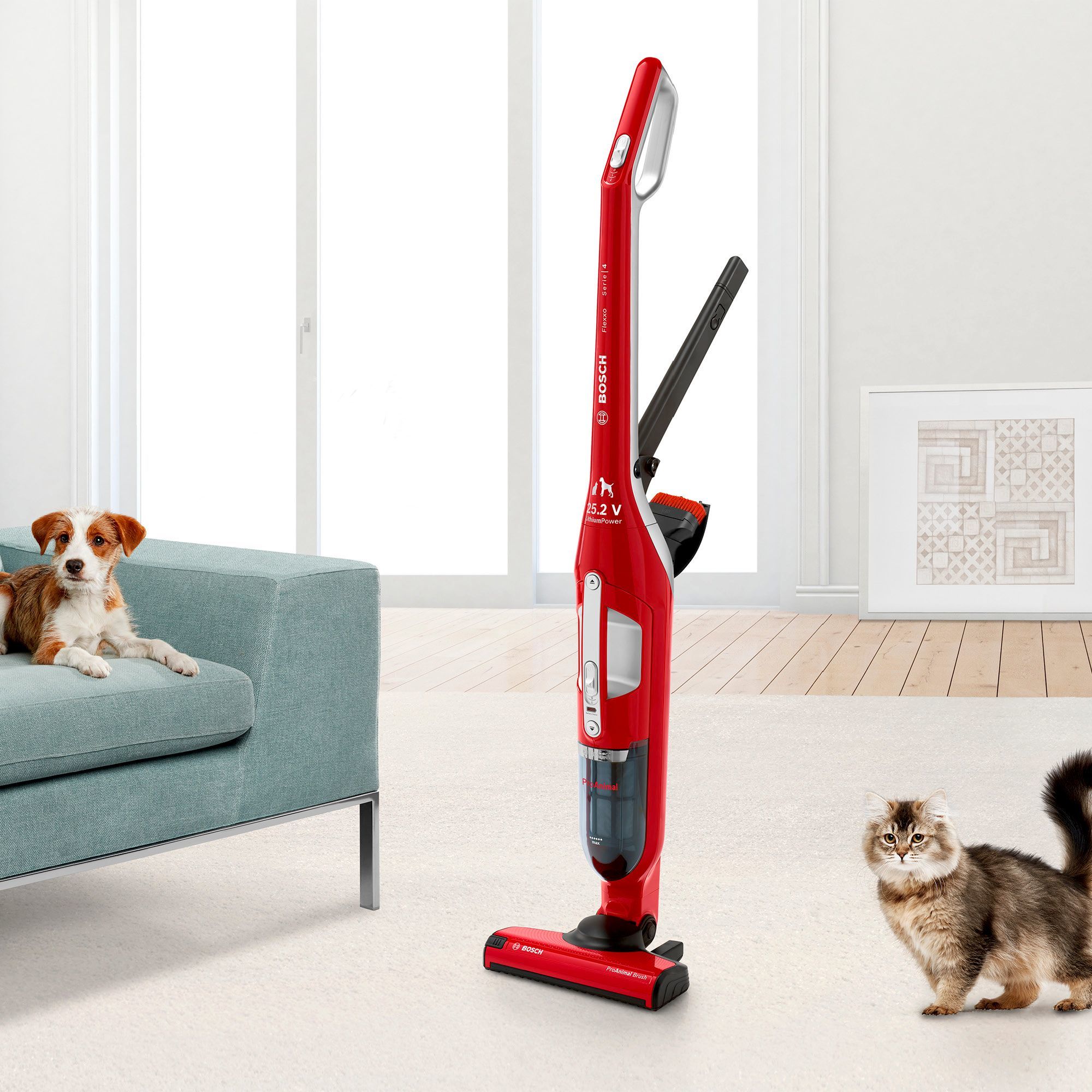 Bosch Serie 4 BBH3ZOO25 stick vacuum/electric broom Bagless Red 0.4 L_10