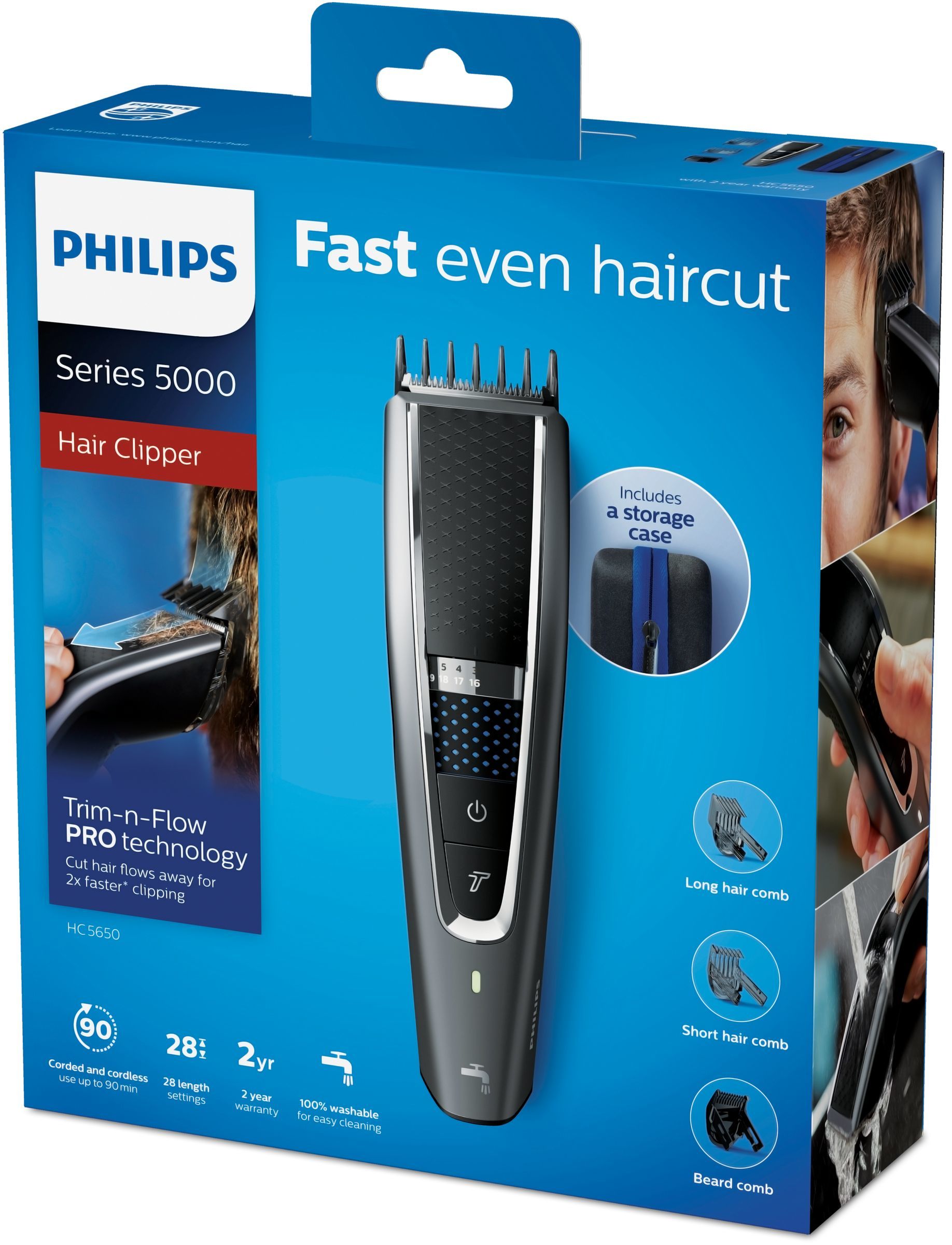 Philips 5000 series HC5650/15 hair trimmers/clipper Black, Silver_2