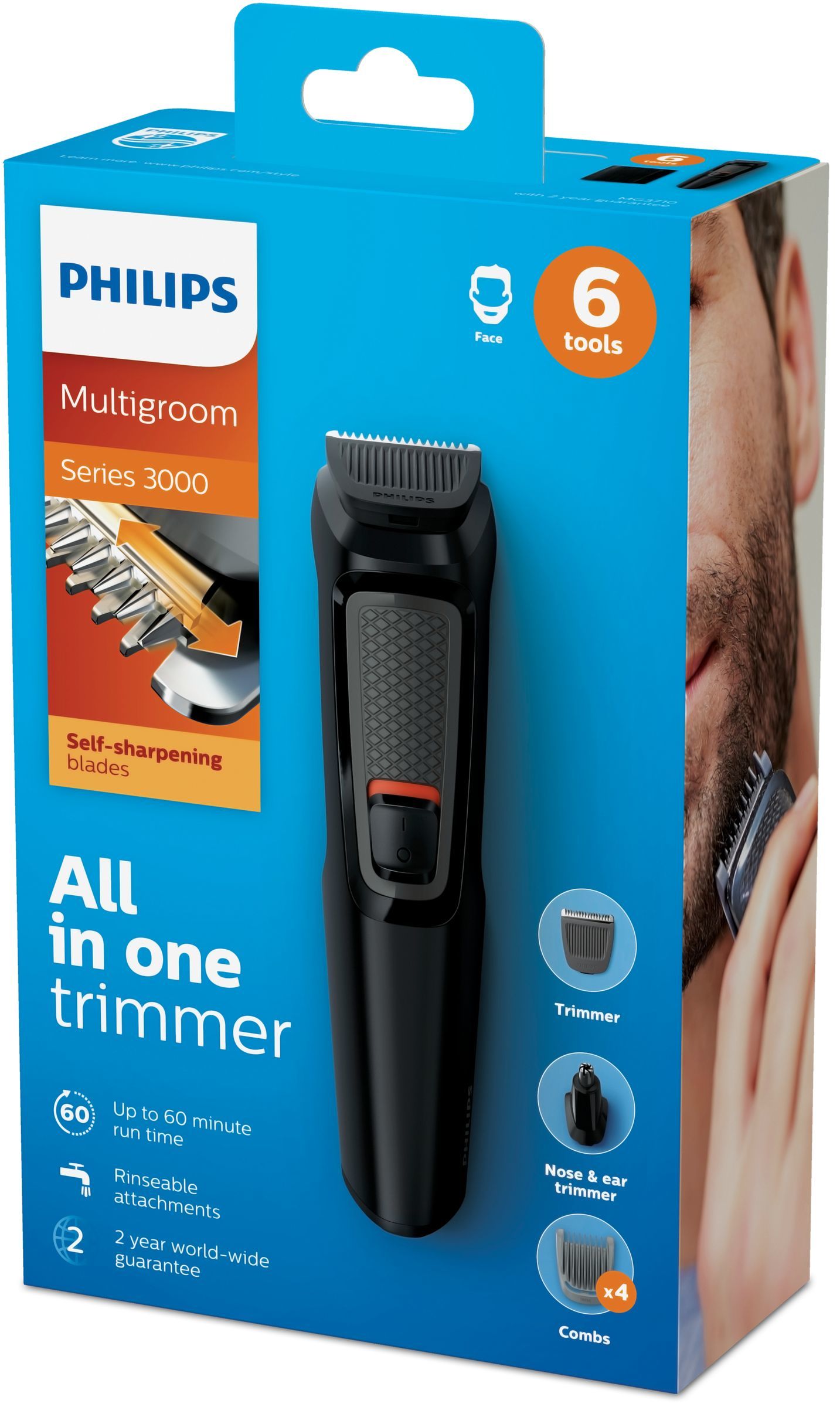 Philips MULTIGROOM Series 3000 MG3710/15 hair trimmers/clipper Black_2