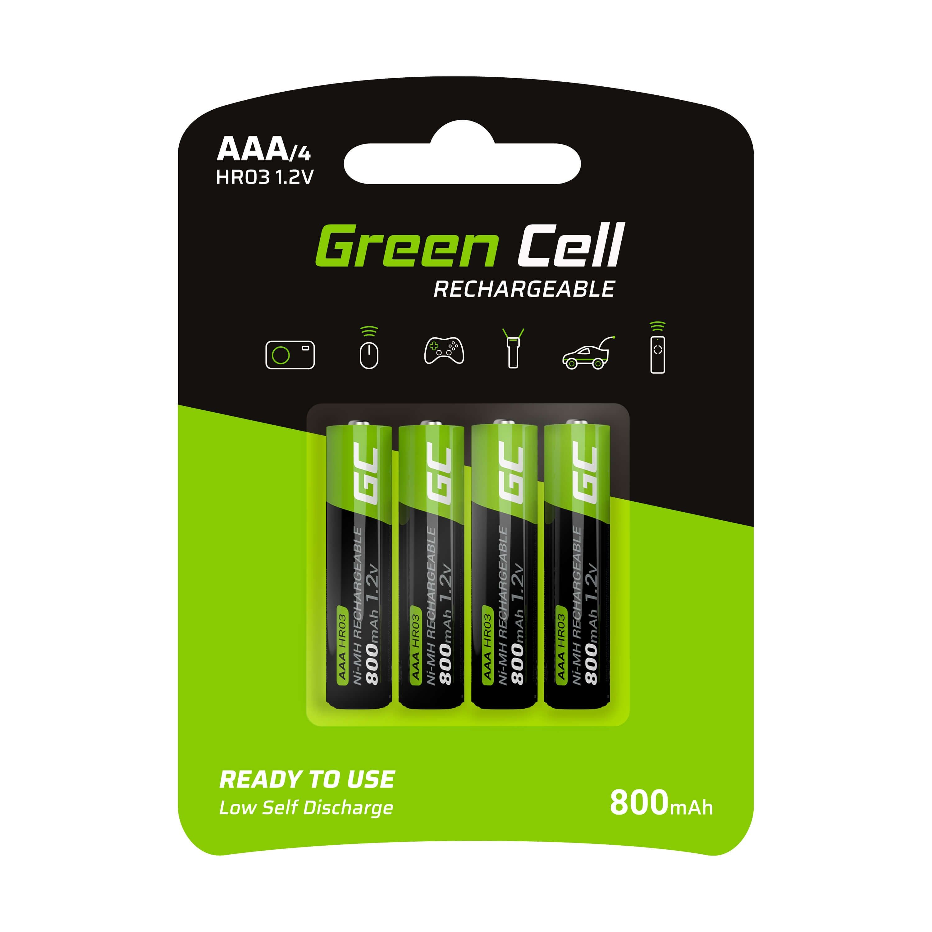 Green Cell GR04 household battery Rechargeable battery AAA Nickel-Metal Hydride (NiMH) 4X AAA R3 800MAH_1