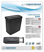 Esperanza EN101 paper shredder Strip shredding 22 cm Black_4