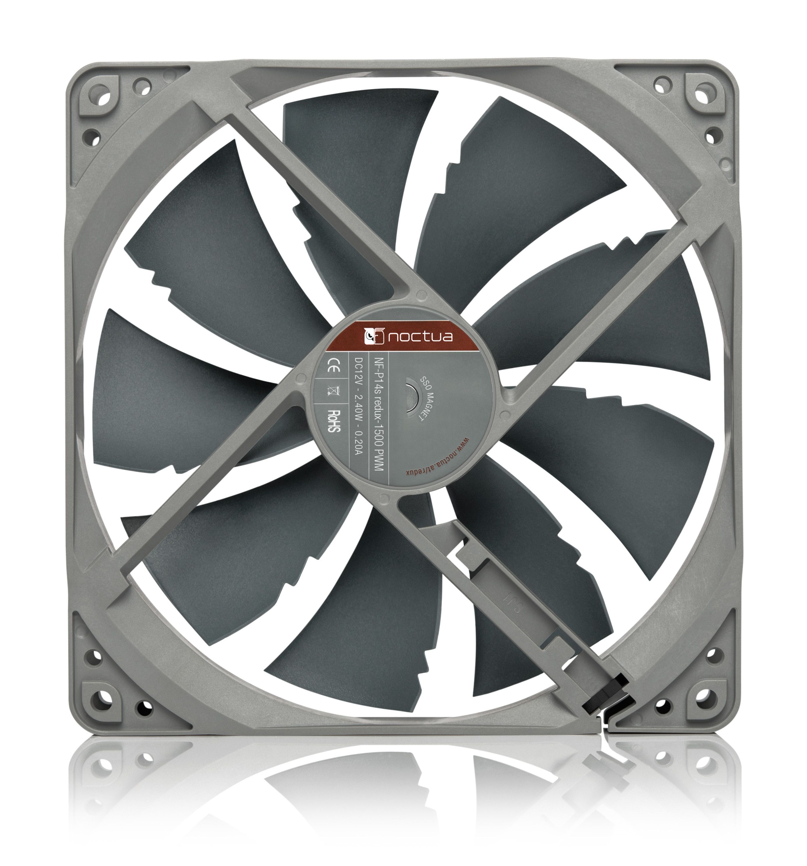 Noctua NF-P14S REDUX-1500 PWM computer cooling component Computer case Fan 14 cm Grey_3