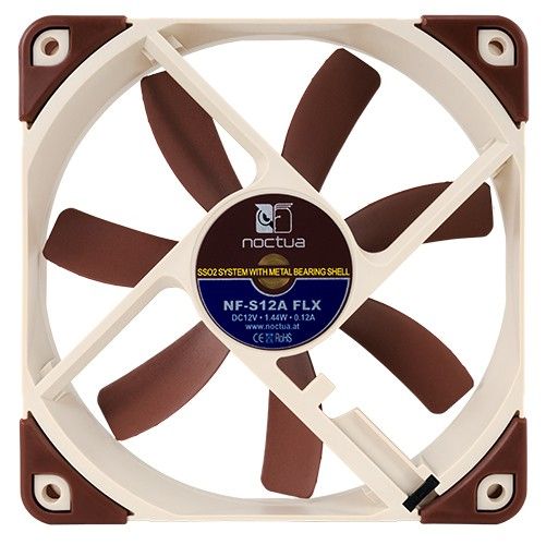 Noctua NF-S12A FLX Computer case Fan 12 cm Beige, Brown_4