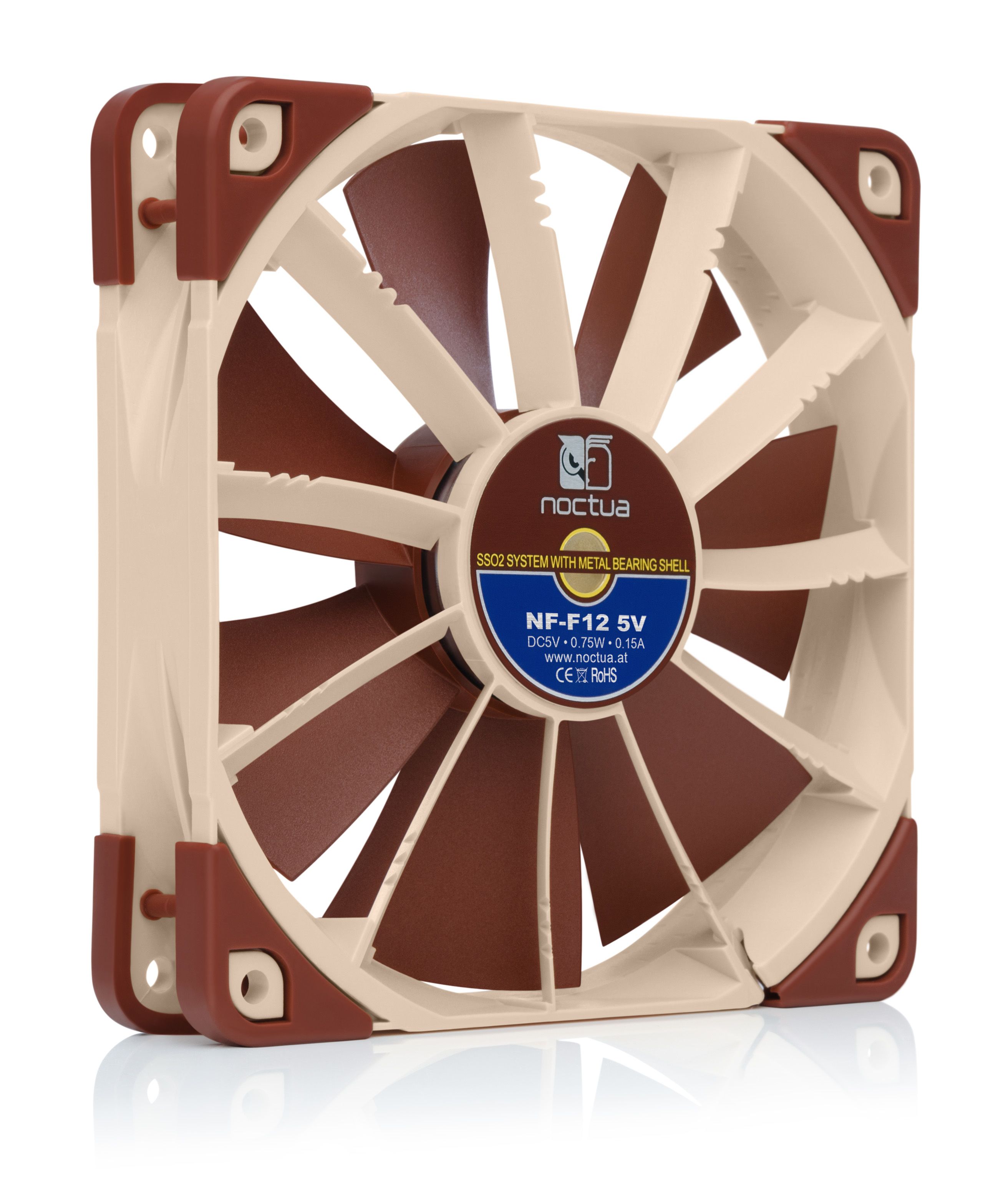 Noctua NF-F12 Computer case Fan 12 cm Beige, Brown_2