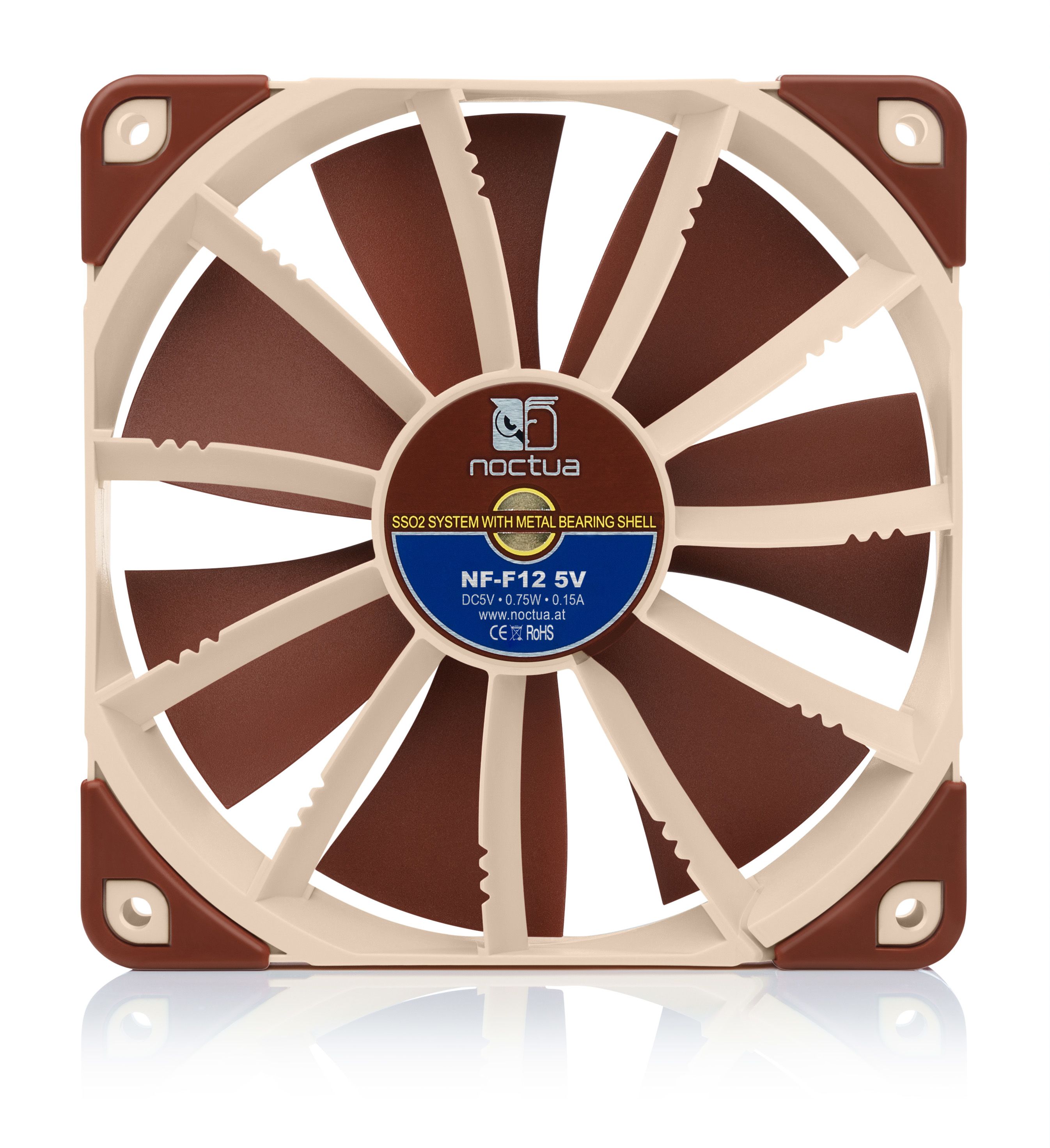 Noctua NF-F12 Computer case Fan 12 cm Beige, Brown_4