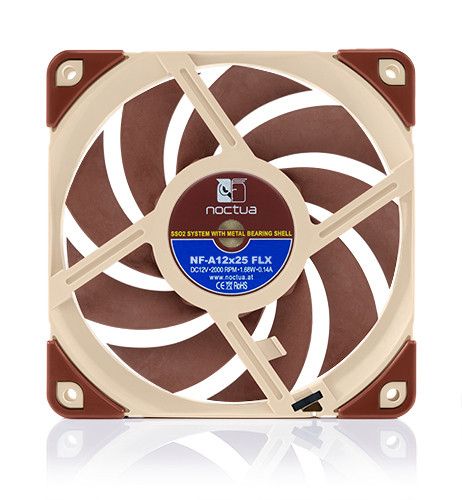 Noctua NF A12x25 FLX Computer case Fan 12 cm Beige, Red_4