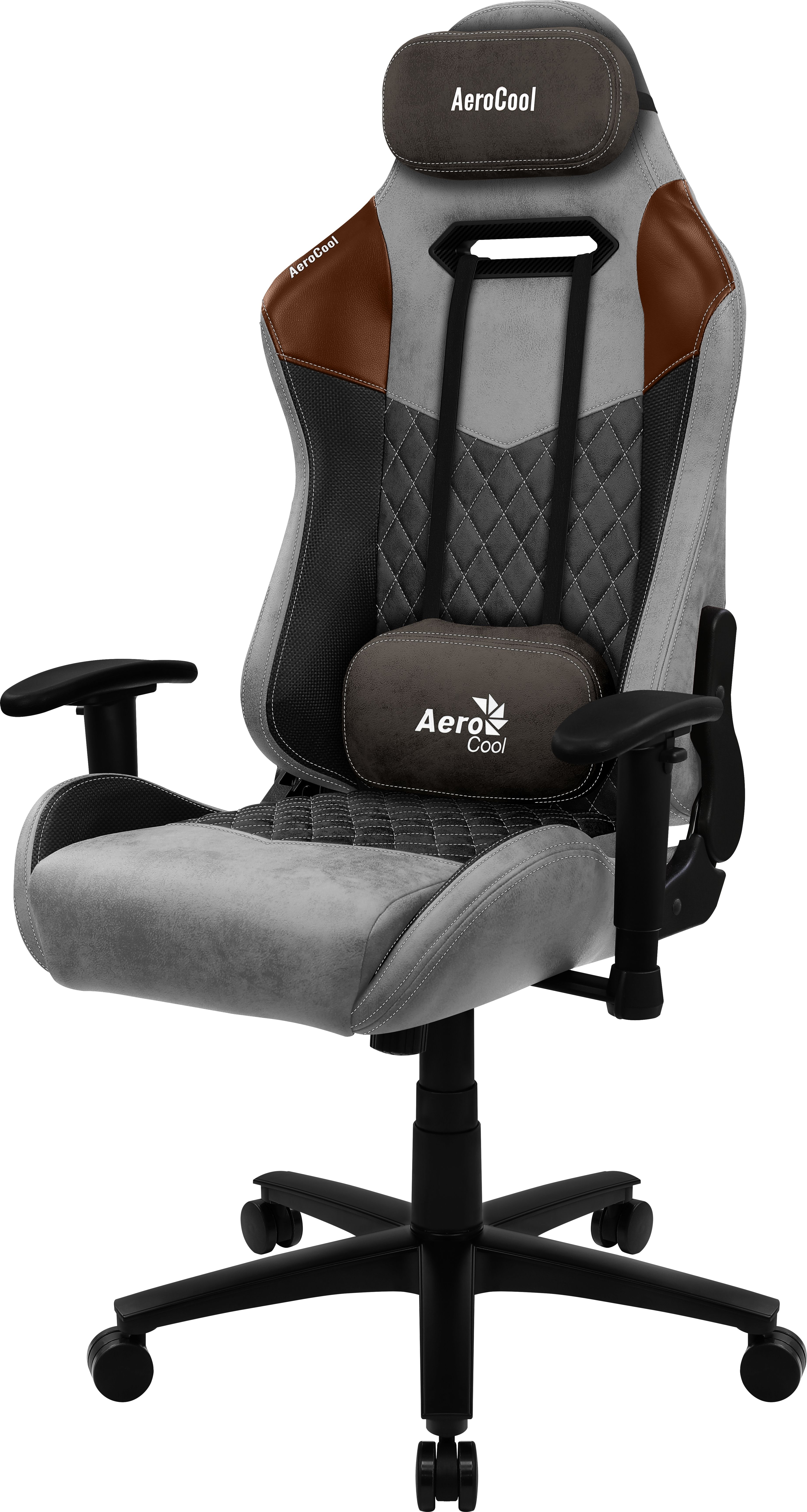 Aerocool DUKE AeroSuede Universal gaming chair Black, Brown, Grey_3