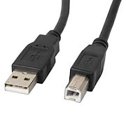 Lanberg CA-USBA-10CC-0005-BK USB cable 0,5 m 2.0 USB B Black_1