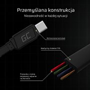 Green Cell KABGC03 USB cable 0.25 m USB A USB C Black_3