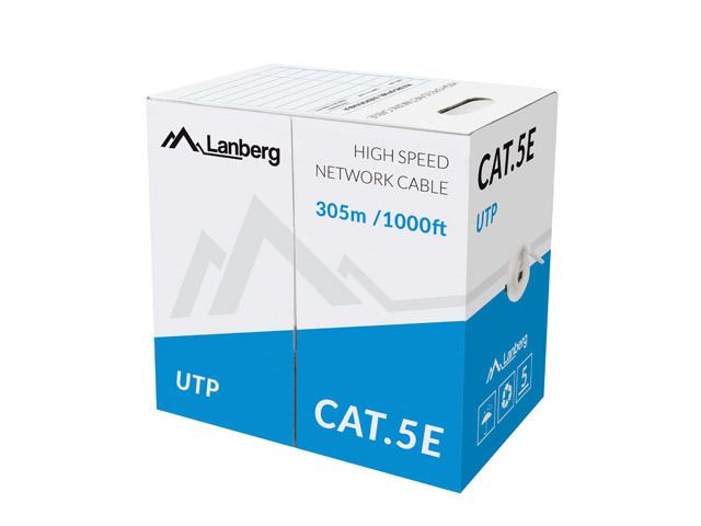 LANBERG CABLE UTP CAT.5E 305M CU WIRE GRAY_1