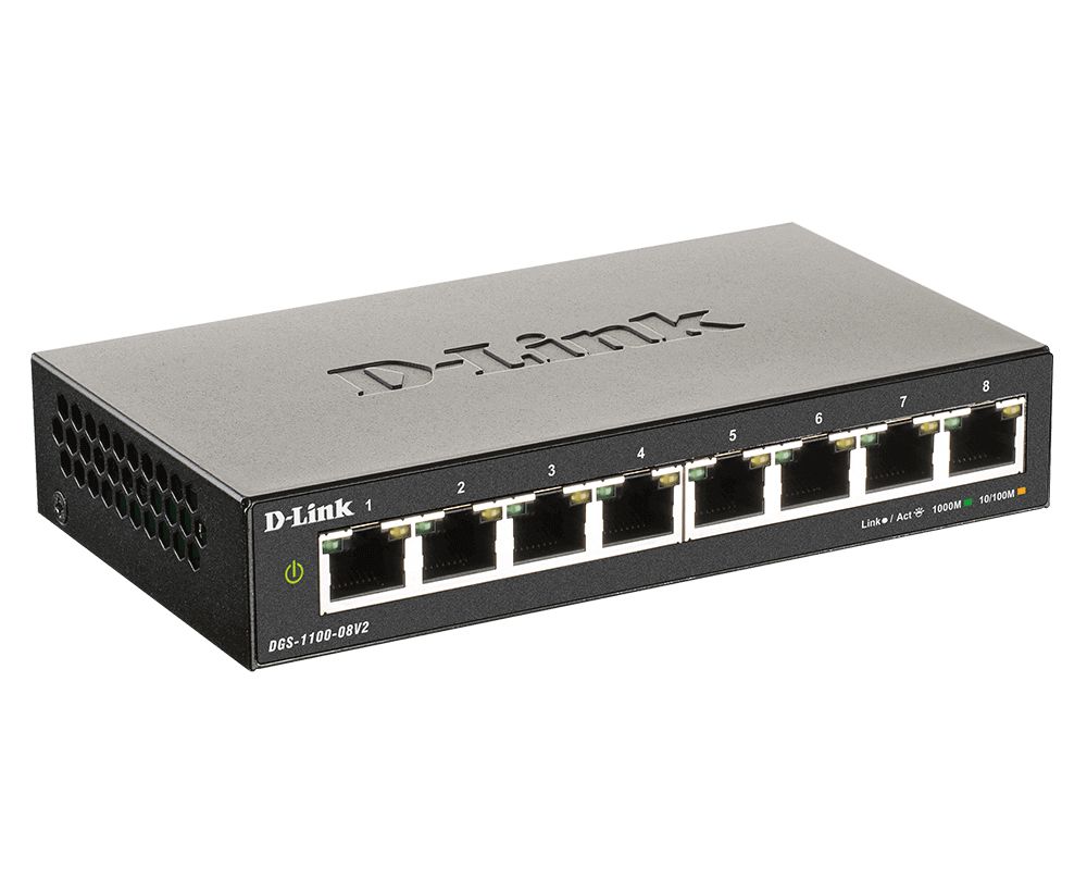 D-Link DGS-1100-08V2 network switch Managed Gigabit Ethernet (10/100/1000) Black_3