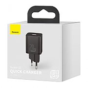 INCARCATOR retea Baseus Super Si, Quick Charge 20W, 1 x USB Type-C 5V/3A max, negru 