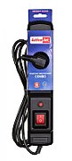 Activejet COMBO 3GN 3M black power strip with cord