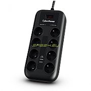 CyberPower Tracer III P0820SUF0-FR surge protector Black 8 AC outlet(s) 200 - 250 V 1.8 m_1