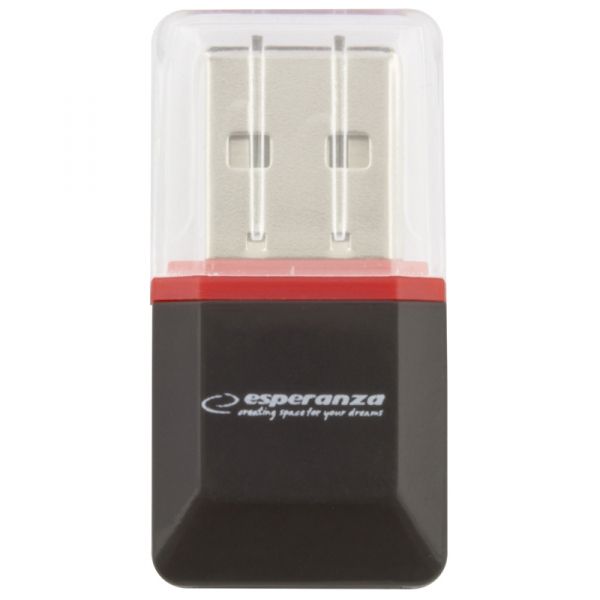 Esperanza EA134K card reader Black,Silver,Transparent USB 2.0_3