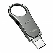 Silicon Power Mobile C80 USB flash drive 128 GB USB Type-A / USB Type-C 3.0 (3.1 Gen 1) Titanium_3