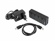 NATEC HUB USB 3.0 MANTIS 2 4-PORTS WITH SWITCH+POWER SUPPLY_6