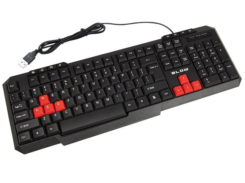 Keyboard + mouse Set membrane BLOW 84-221# ((US); black color, red color; Optical)_3