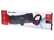 Keyboard + mouse Set membrane BLOW 84-221# ((US); black color, red color; Optical)_4