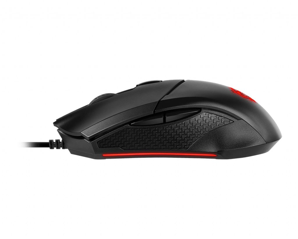 MSI CLUTCH GM08 Optical Gaming Mouse '4200 DPI Optical Sensor, 6 Programmable button, Symmetrical design, Durable switch with 10+ Million Clicks, Weight Adjustable, Red LED'_3