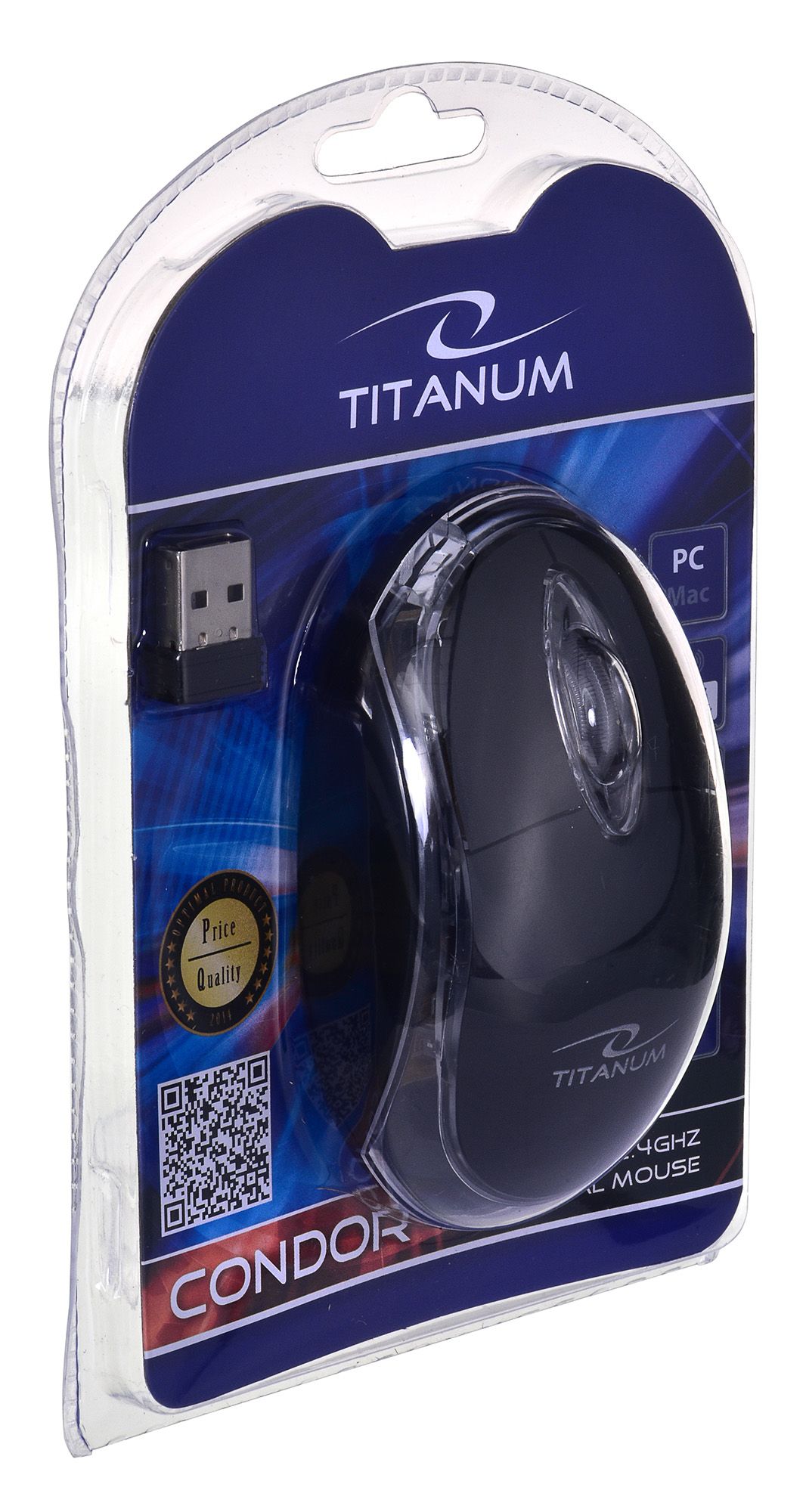 TITANUM TM120K mouse Ambidextrous RF Wireless Optical 1000 DPI_5