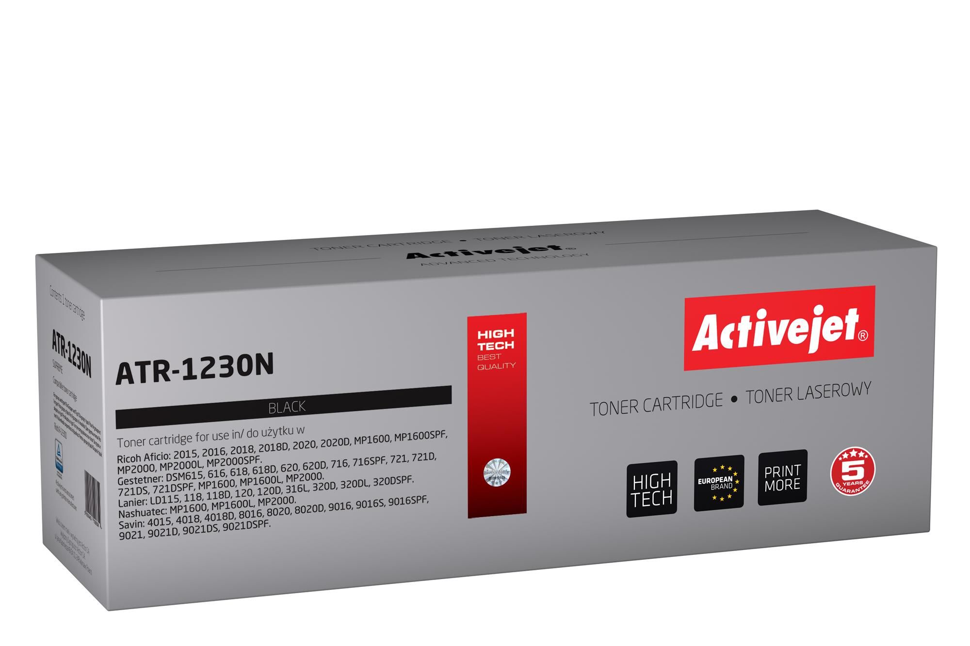 Activejet ATR-1230N toner for Ricoh printer Ricoh 1230D 885094 replacement Supreme 9000 pages black