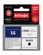 Activejet AH-56R ink for HP printer, HP 56 C6656A replacement; Premium; 25 ml; black_1