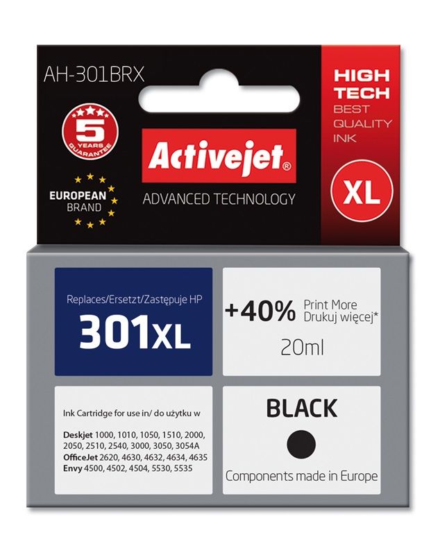 Activejet ink for Hewlett Packard No.301XL CH563EE_1