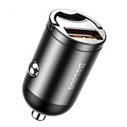 Mini car charger Baseus Tiny Star, USB, QC 3.0, 30W (gray)_1