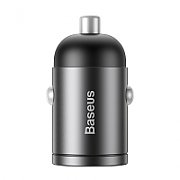 Mini car charger Baseus Tiny Star, USB, QC 3.0, 30W (gray)_4