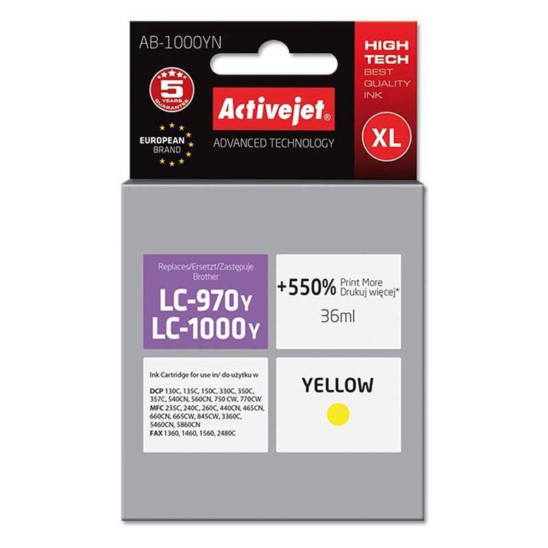 Activejet AB-1000YN ink for Brother printer; Brother LC1000/LC970Y replacement; 35 ml; yellow_1
