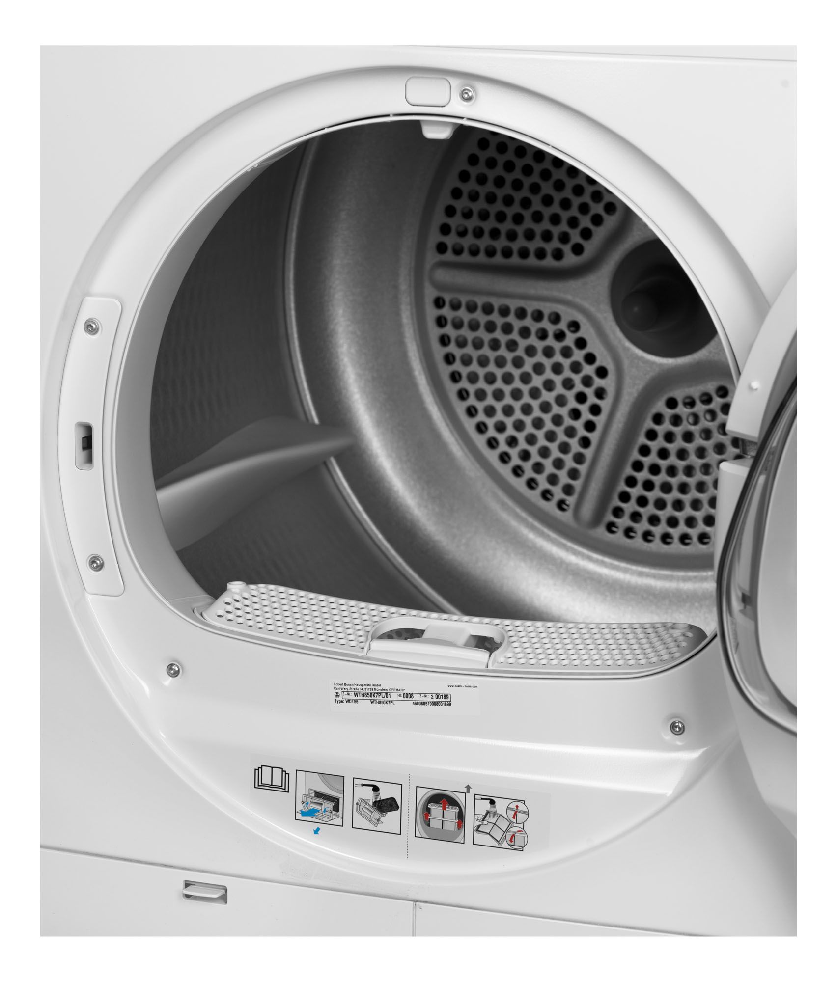Bosch WTH850K7PL tumble dryer Freestanding Front-load A+ White_10