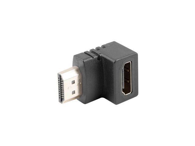 Adaptor HDMI tata la HDMI mama cotit 90 grade, AD-0033-BK, Lanberg_1