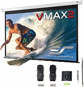 Ecran proiectie electric, perete/tavan, 186 x 104.6 cm, EliteScreens VMAX84XWH2, Format 16:9, Trigger 12v_1