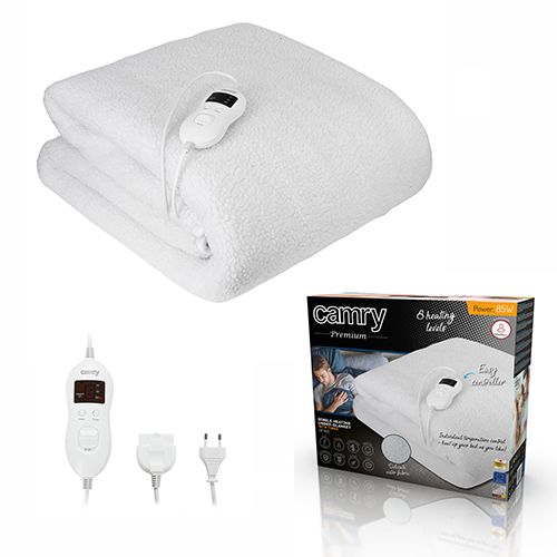 Camry CR 7422 electric blanket 85 W White Polyester, Synthetic wool_6