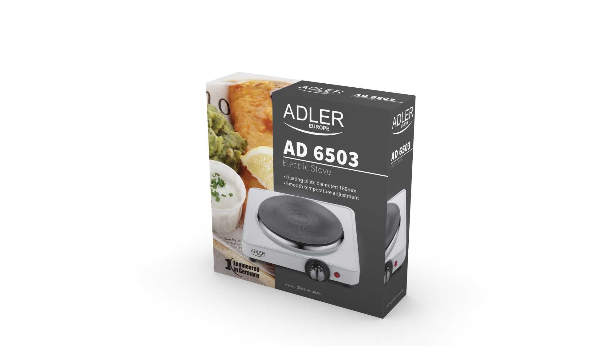 Adler AD 6503 hob White Built-in Sealed plate 1 zone(s)