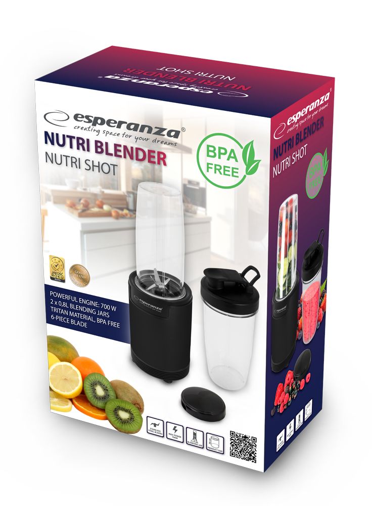 Esperanza EKM029 Nutri blender / Personal blender 6in1 700W Black_4