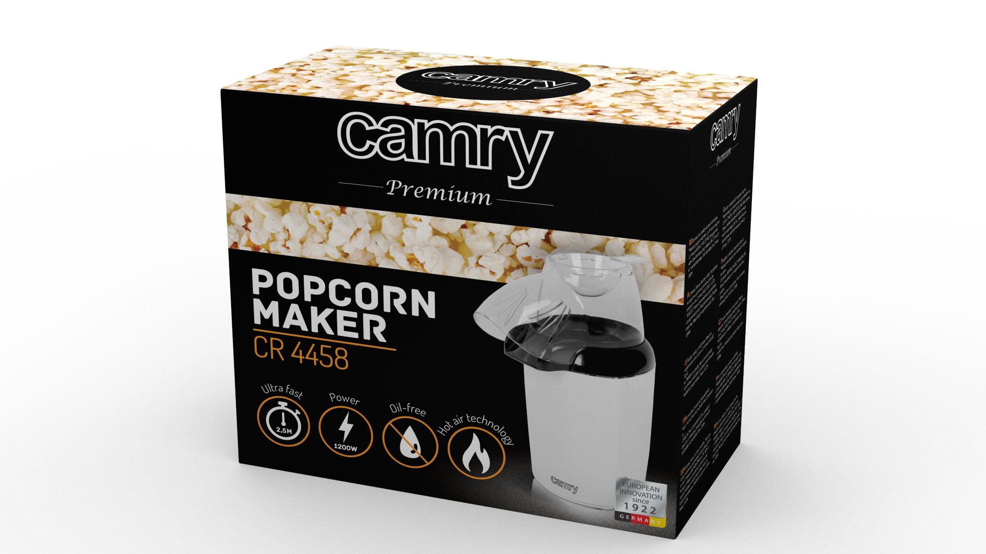 Camry CR 4458 popcorn popper Black,White 1200 W_4