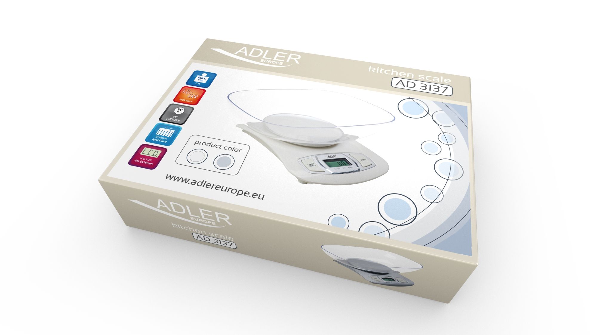 Adler AD 3137s Silver Countertop Electronic kitchen scale_7