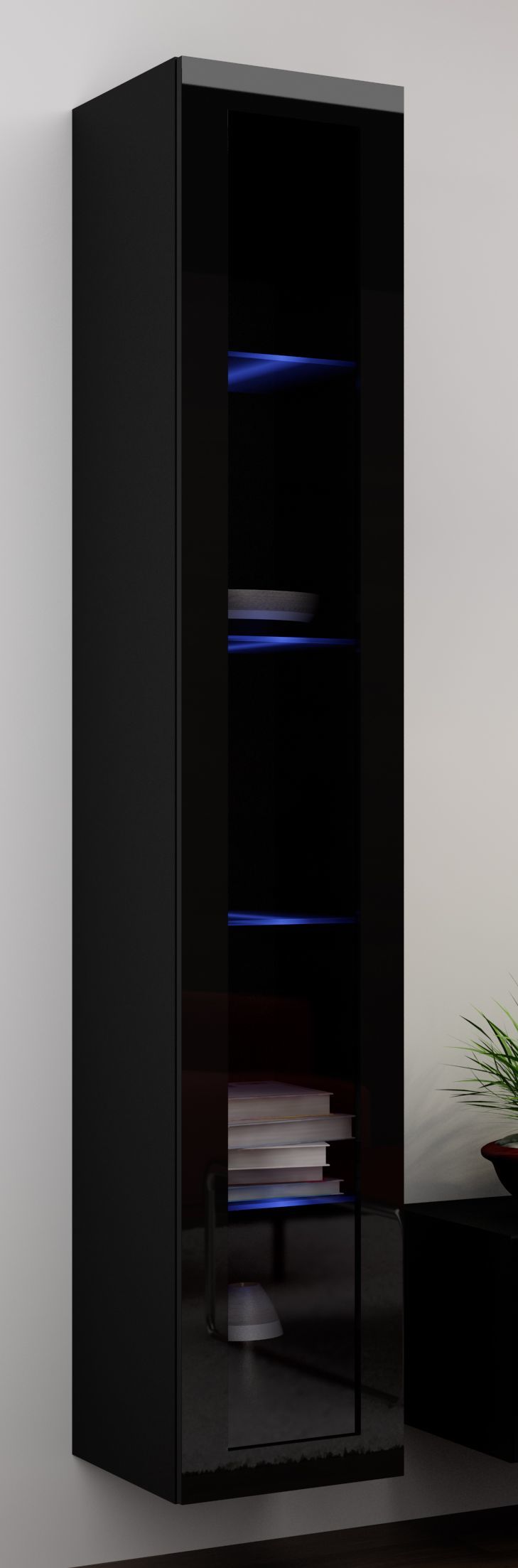 Cama Glass-case VIGO '180' 180/40/30 black/black gloss