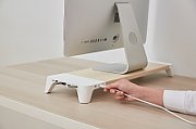 3-in-1 wooden monitor stand hub with fast wireless charging pad POUT EYES 8 white_13