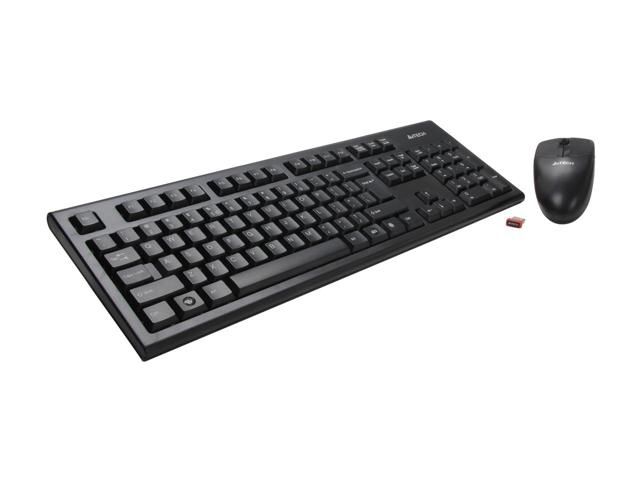 Kit tastatura + mouse A4tech 3100N, wireless, negru_1