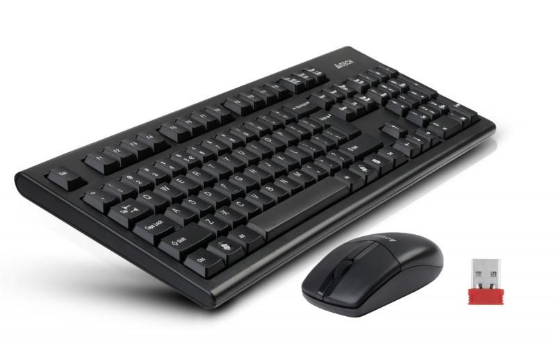 Kit tastatura + mouse A4tech 3100N, wireless, negru_2