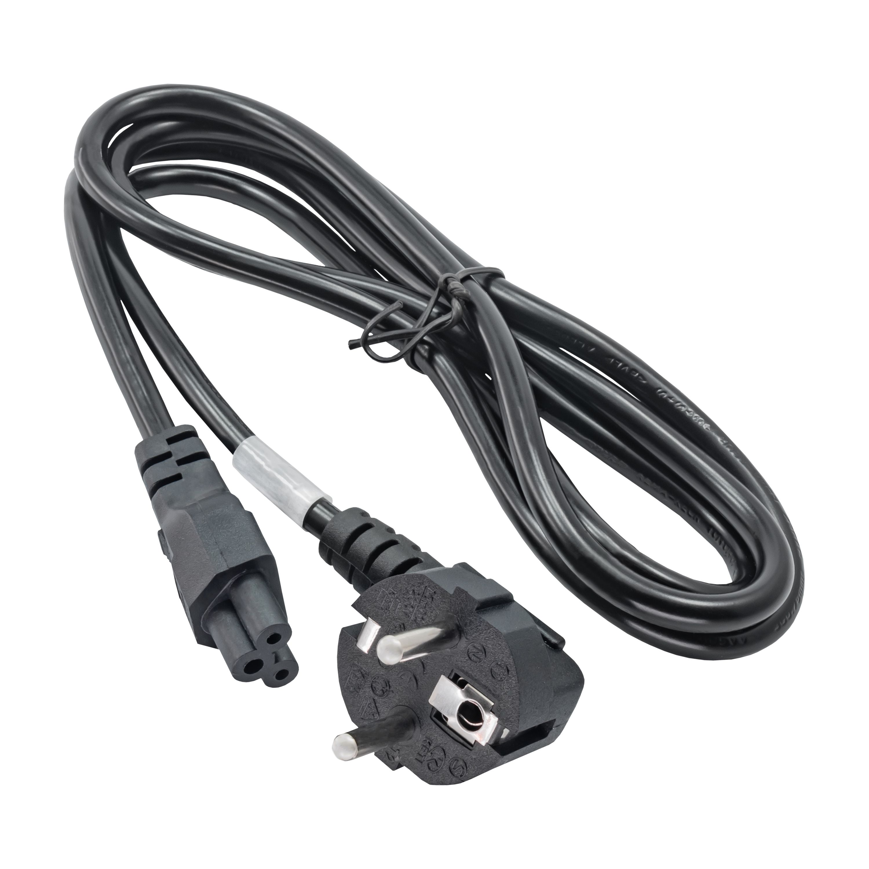 Akyga Power Cord AK-NB-01A for notebooks IEC C5 250V/50Hz 1,5m Black 1.5 m CEE7/7 C5 coupler_3