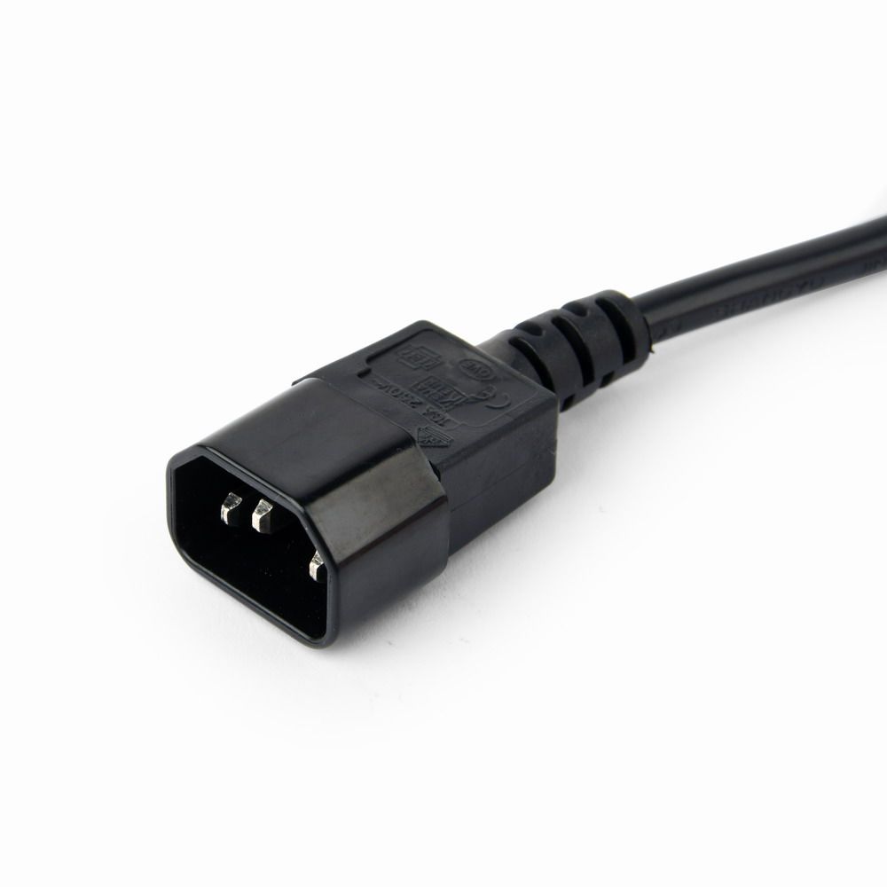 Gembird EG-PSU3-01 UPS Power Strip, 3 Schuko Outlets, C14 Plug, 10A, 0.6m Cable, Black Color_2
