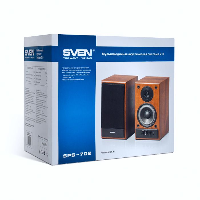 SVEN SPS-702 Brown, Wood Wired 40 W_4