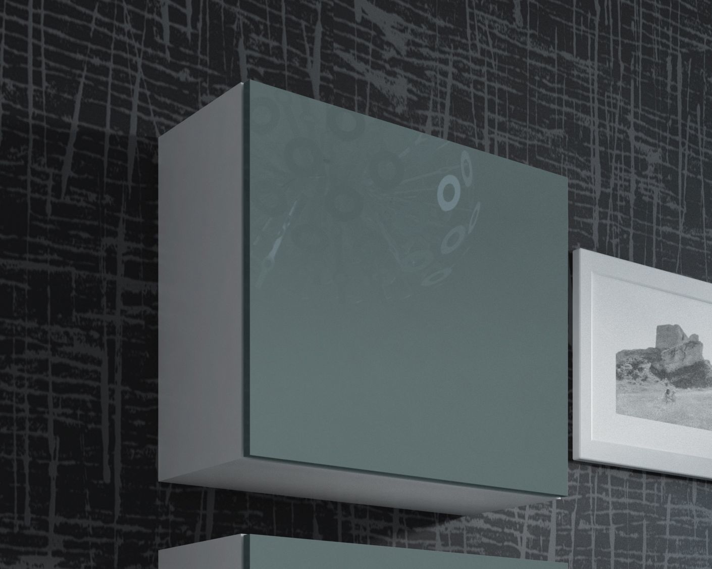 Cama Square cabinet VIGO 50/50/30 white/grey gloss